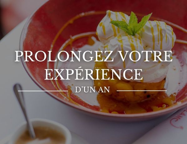 Prolongez votre bon cadeau d'un an à l'Embarcadère !